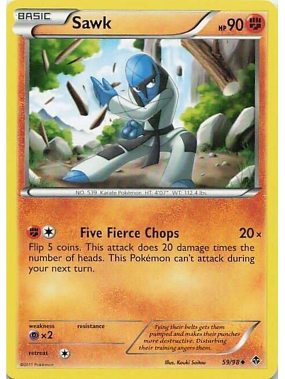 Pokemon TCG 2011 Sawk LP EPO